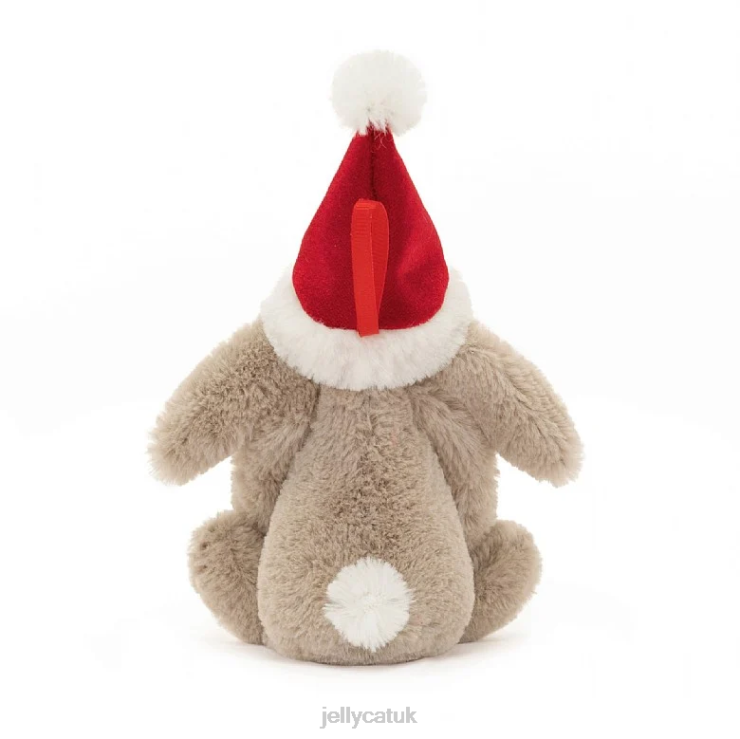 Jellycat Toy V248Z347 Bashful Christmas Bunny Decoration Beige