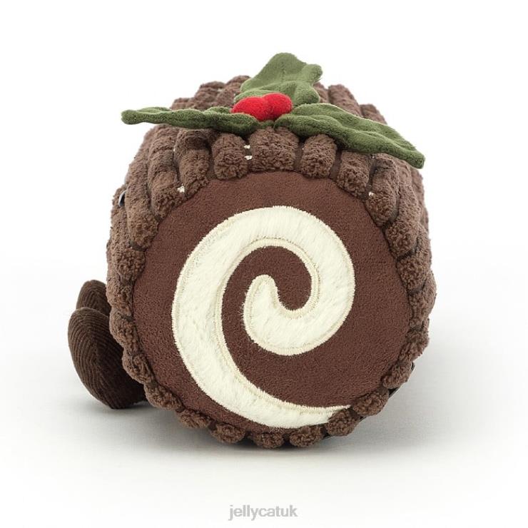 Jellycat Toy V248Z38 Amuseable Yule Log Brown