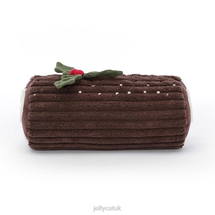 Jellycat Toy V248Z38 Amuseable Yule Log Brown