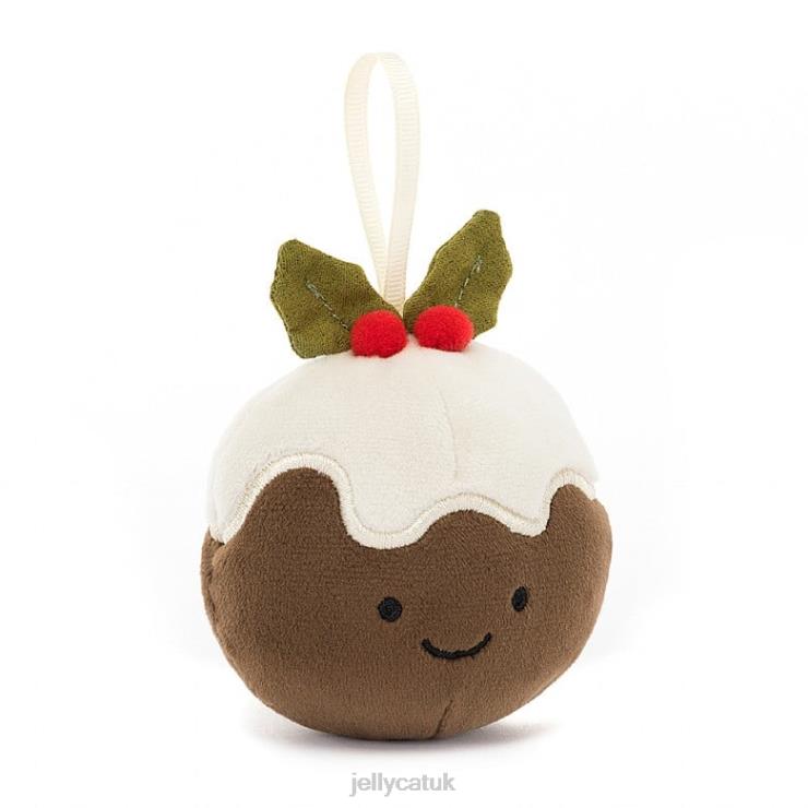 Jellycat Toy V248Z39 Festive Folly Christmas Pudding Brown