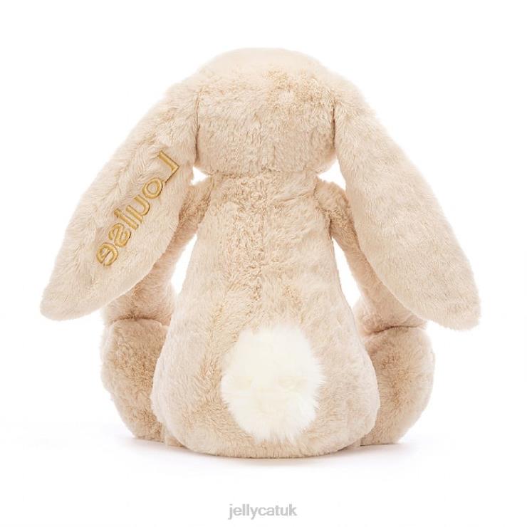 Jellycat Toy V248Z393 Personalised Bashful Luxe Bunny Willow Huge Beige