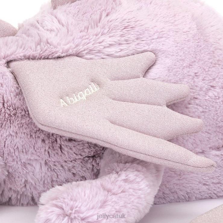 Jellycat Toy V248Z456 Personalised Lavender Dragon Huge Lilac