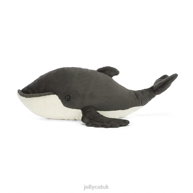 Jellycat Toy V248Z457 Humphrey the Humpback Whale Grey and White