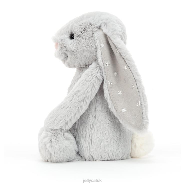 Jellycat Toy V248Z461 Bashful Shimmer Bunny Grey