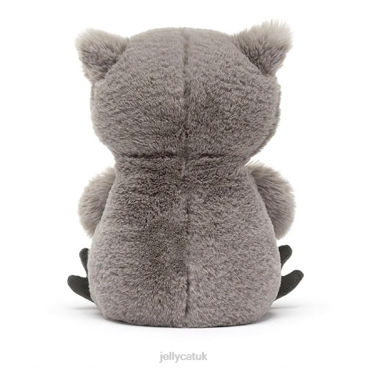 Jellycat Toy V248Z494 Snoozling Owl Grey and White