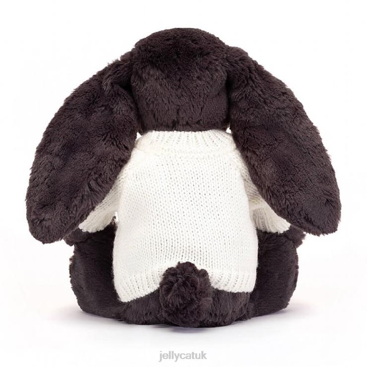 Jellycat Toy V248Z517 Bashful y Bunny with Personalised Cream Jumper Ink