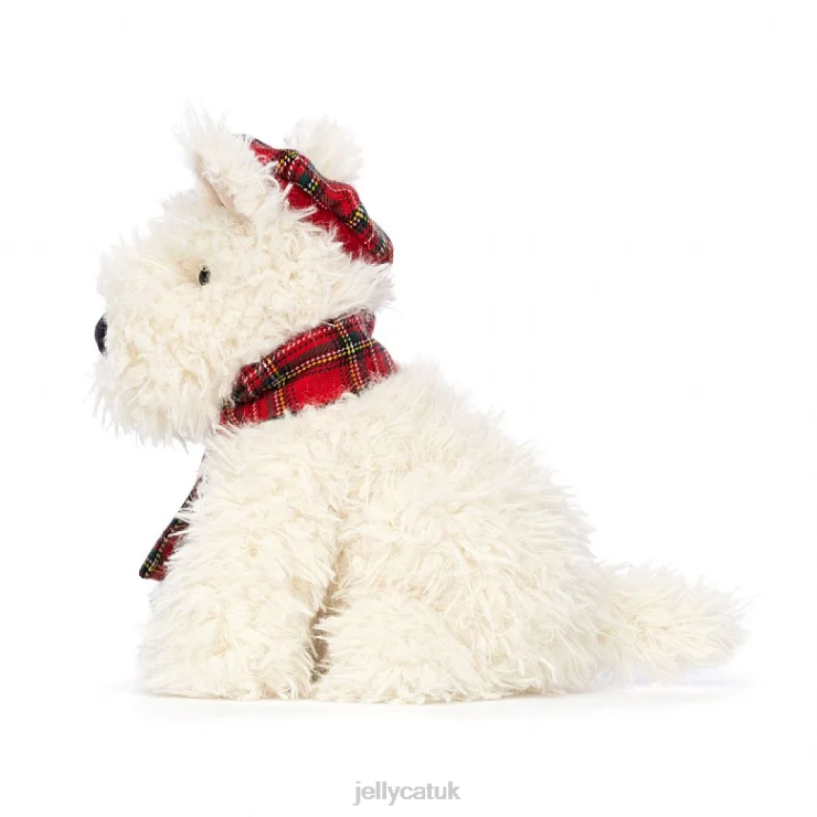 Jellycat Toy V248Z52 Winter Warmer Munro Scottie Dog Cream