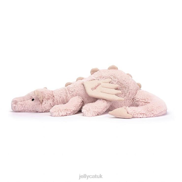 Jellycat Toy V248Z523 Personalised Rose Dragon Huge Pink