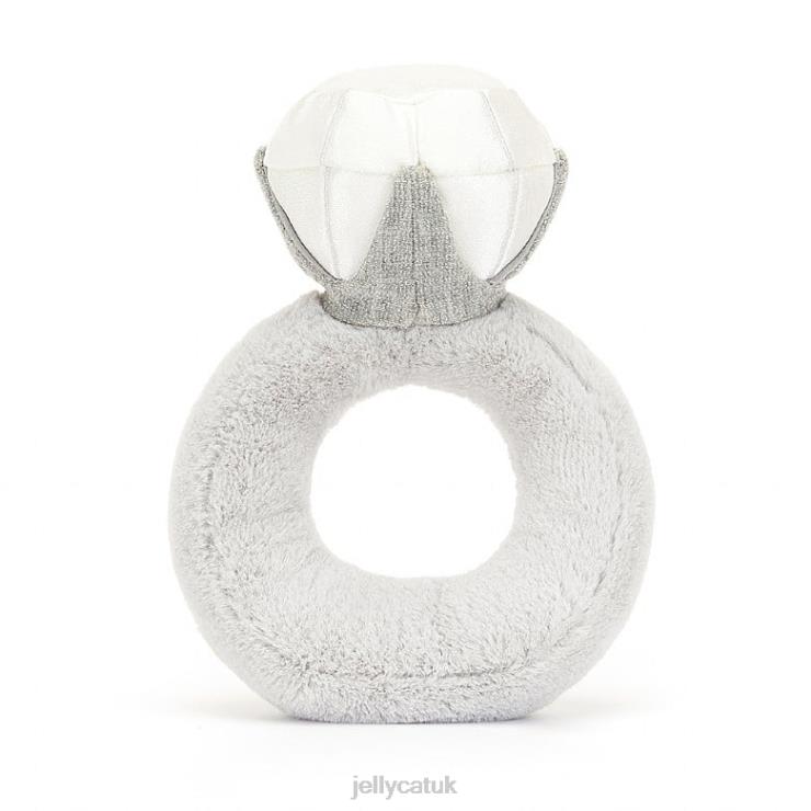 Jellycat Toy V248Z530 Amuseable Diamond Ring Grey