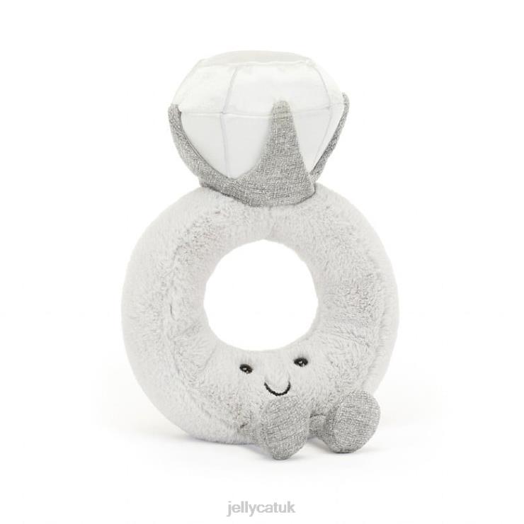 Jellycat Toy V248Z535 Amuseable Diamond Ring Grey