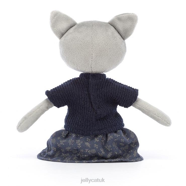 Jellycat Toy V248Z584 Coquette Cutie Cat Grey