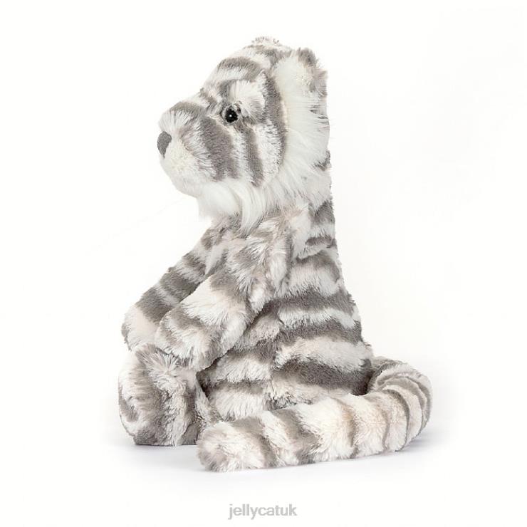 Jellycat Toy V248Z609 Bashful Snow Tiger Grey and White