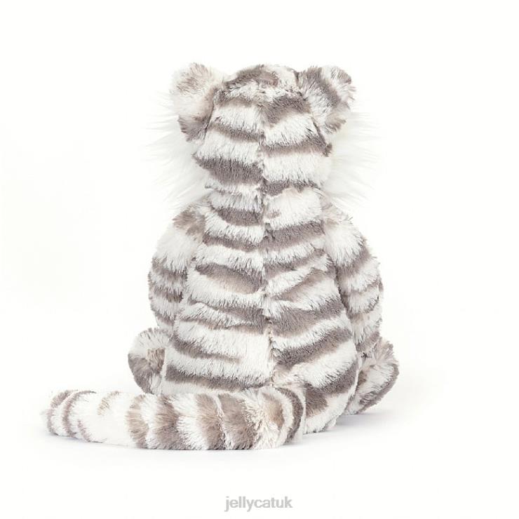 Jellycat Toy V248Z609 Bashful Snow Tiger Grey and White