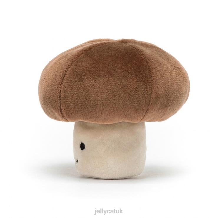 Jellycat Toy V248Z660 Vivacious Vegetable Mushroom Grey