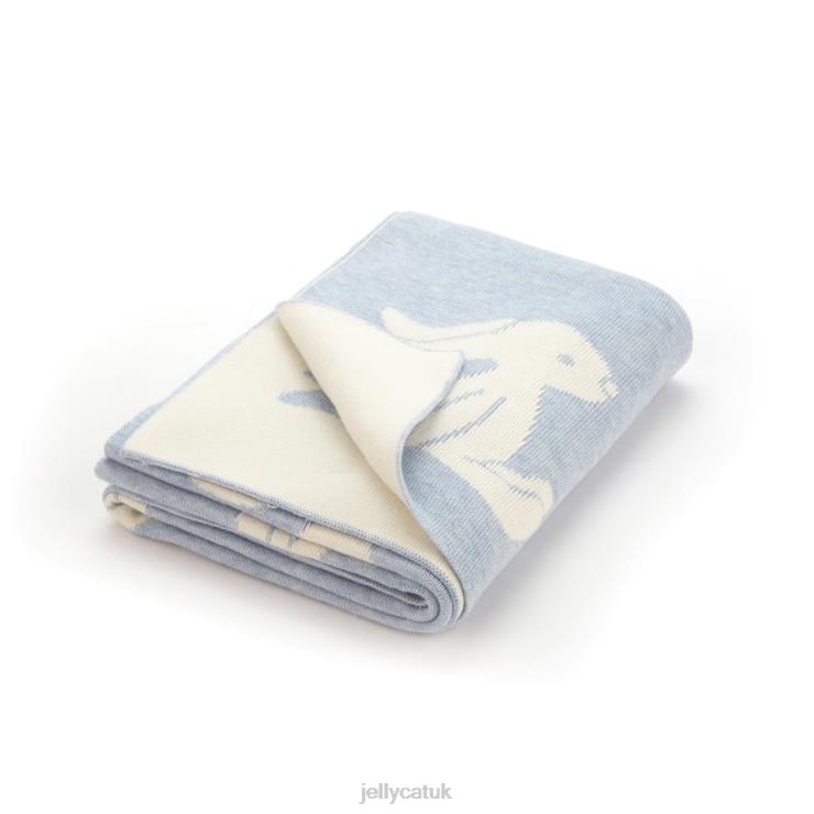 Jellycat Toy V248Z697 Bashful Bunny Blanket Blue