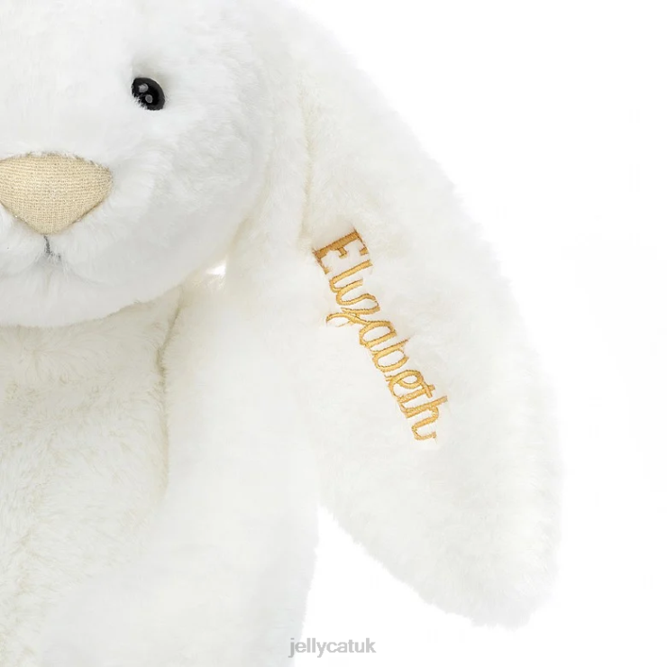 Jellycat Toy V248Z715 Personalised Bashful Luxe Bunny Luna Huge White