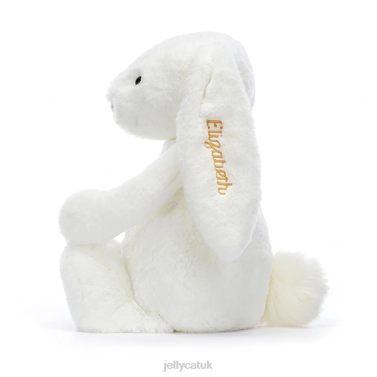 Jellycat Toy V248Z715 Personalised Bashful Luxe Bunny Luna Huge White