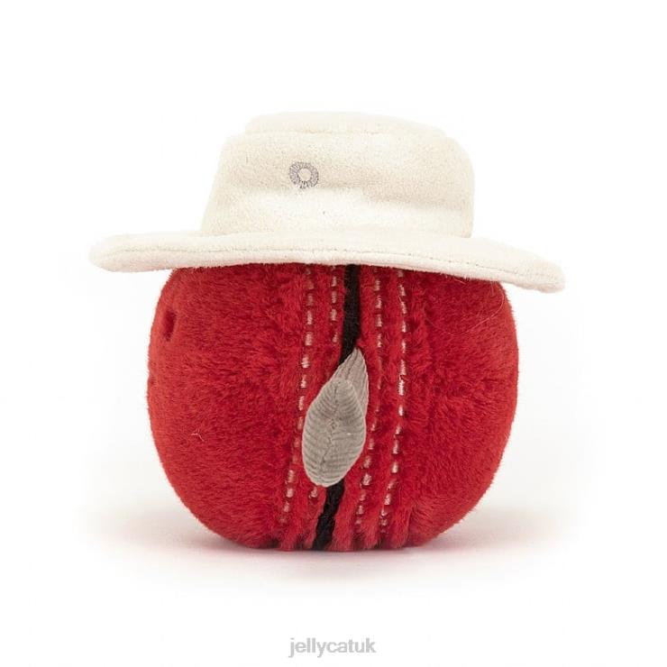 Jellycat Toy V248Z80 Amuseable Sports Cricket Ball Red