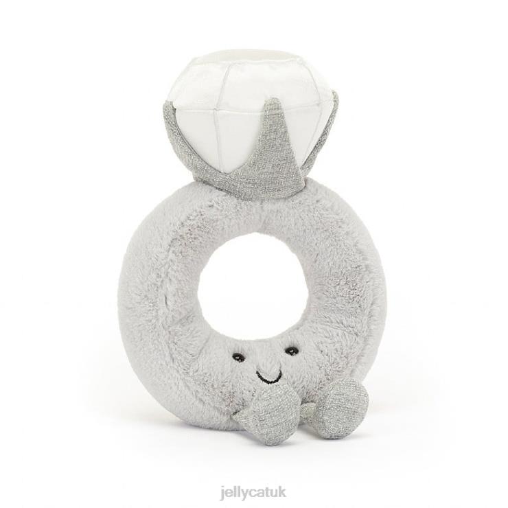 Jellycat Toy V248Z530 Amuseable Diamond Ring Grey