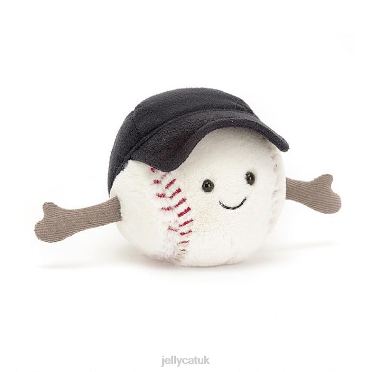 Jellycat Toy V248Z76 Amuseable Sports Baseball White