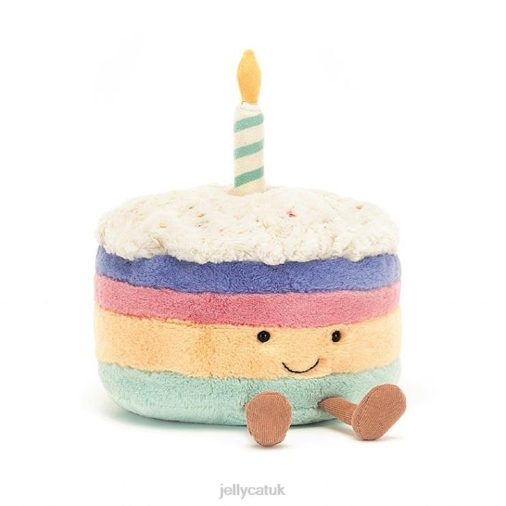 Jellycat Toy V248Z286 Amuseable Rainbow Birthday Cake Multi-colour