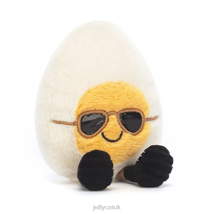 Jellycat Toy V248Z55 Amuseable Boiled Egg Chic White and Yellow