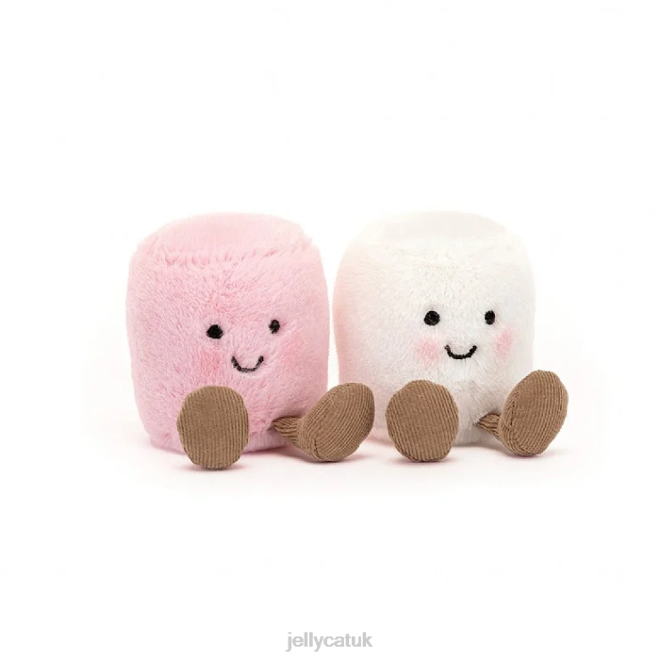 Jellycat Toy V248Z603 Amuseable Pink and White Marshmallows Multi-colour