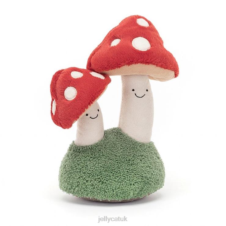 Jellycat Toy V248Z604 Amuseable Pair of Toadstools Multi-colour