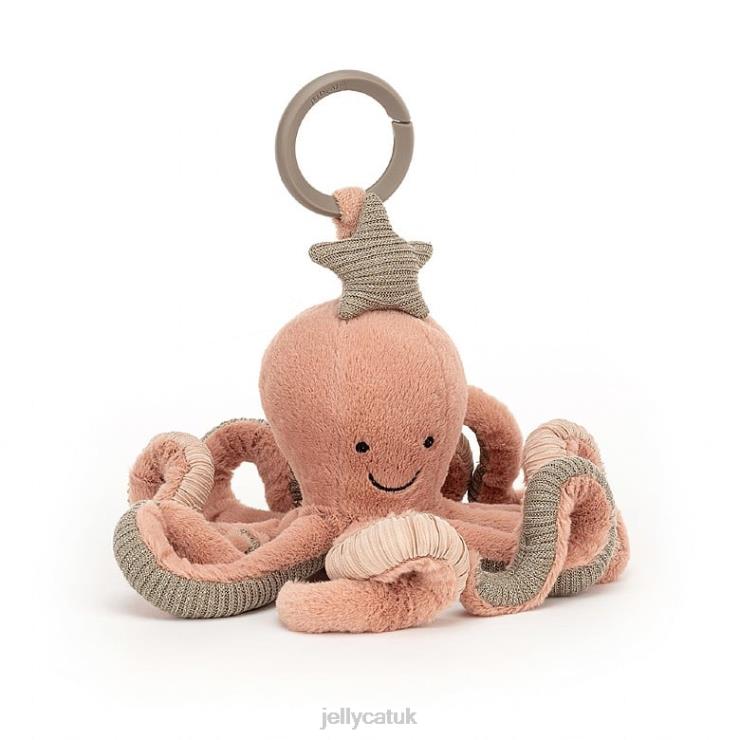 Jellycat Toy V248Z774 Odell Octopus Activity Toy Apricot