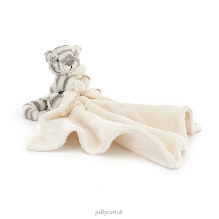 Jellycat Toy V248Z264 Bashful Snow Tiger Soother Grey and White