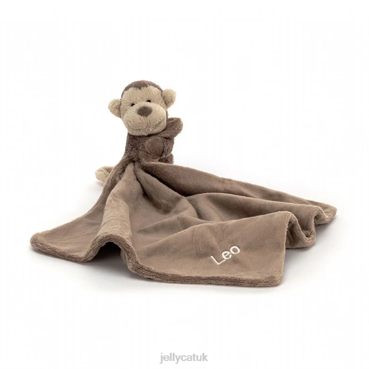 Jellycat Toy V248Z400 Personalised Bashful Monkey Soother Brown