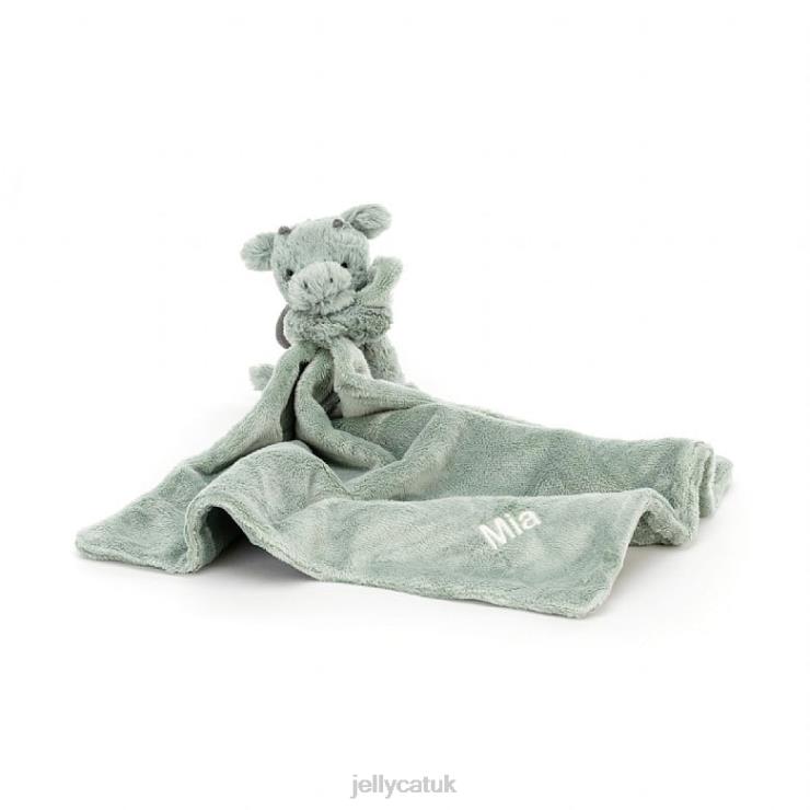 Jellycat Toy V248Z488 Personalised Bashful Dragon Soother Green