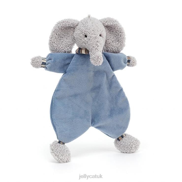 Jellycat Toy V248Z701 Lingley Elephant Soother Grey