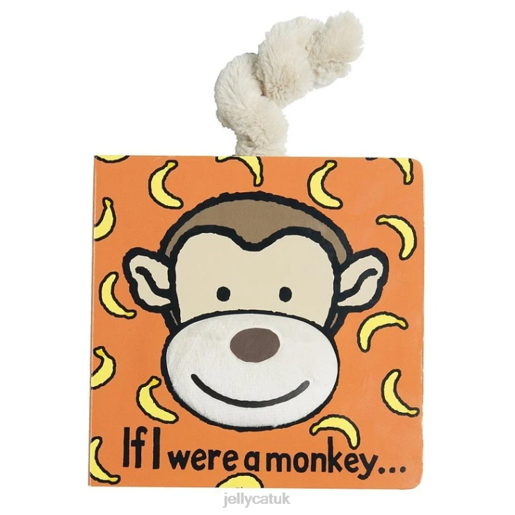 Jellycat Book V248Z723 If I Were A Monkey Book Multi-colour