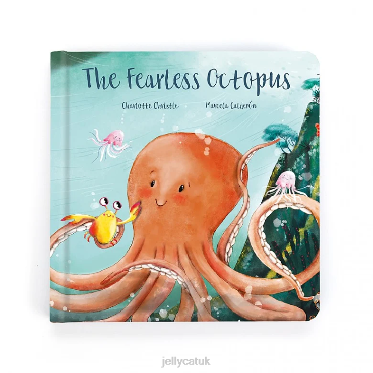 Jellycat Book V248Z798 The Fearless Octopus Book Multi-colour