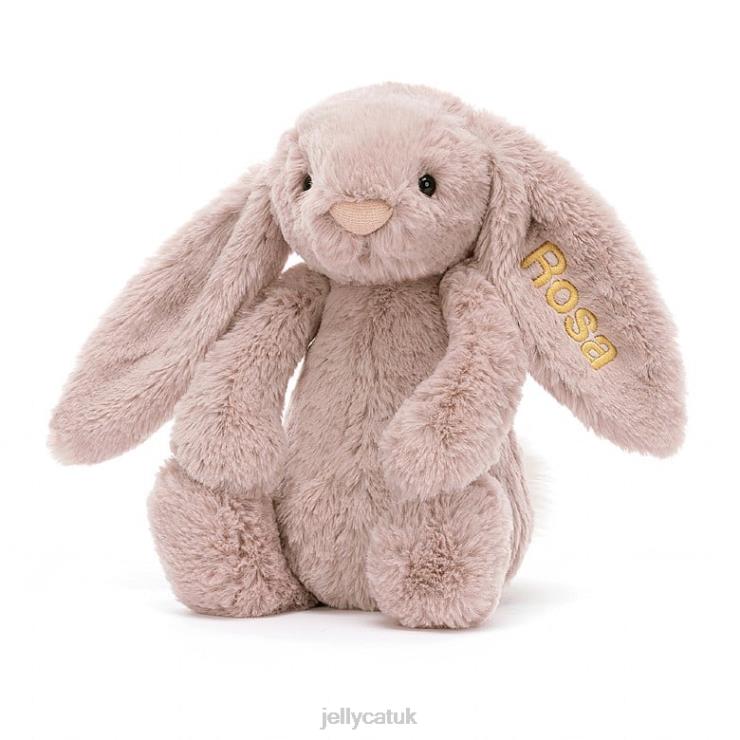 Jellycat Toy V248Z155 Personalised Bashful Luxe Bunny Rosa Medium Pink