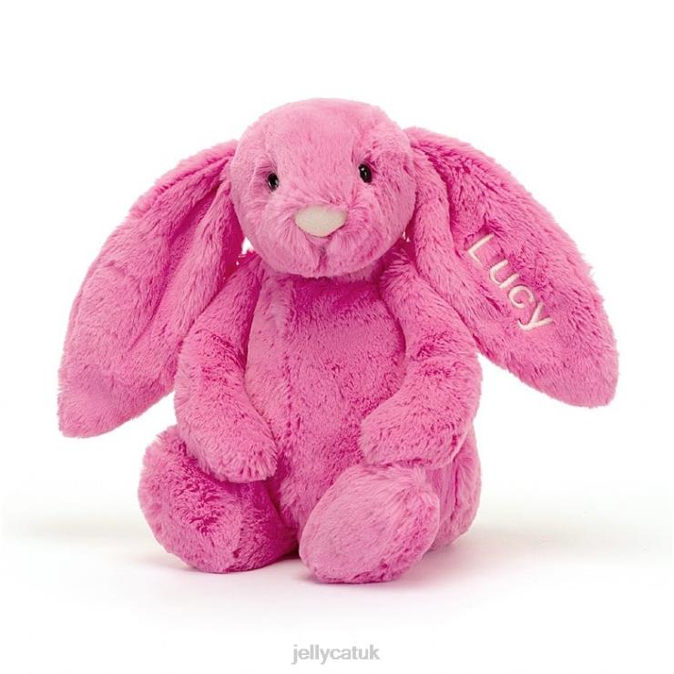 Jellycat Toy V248Z173 Personalised Bashful Bunny Medium Hot Pink