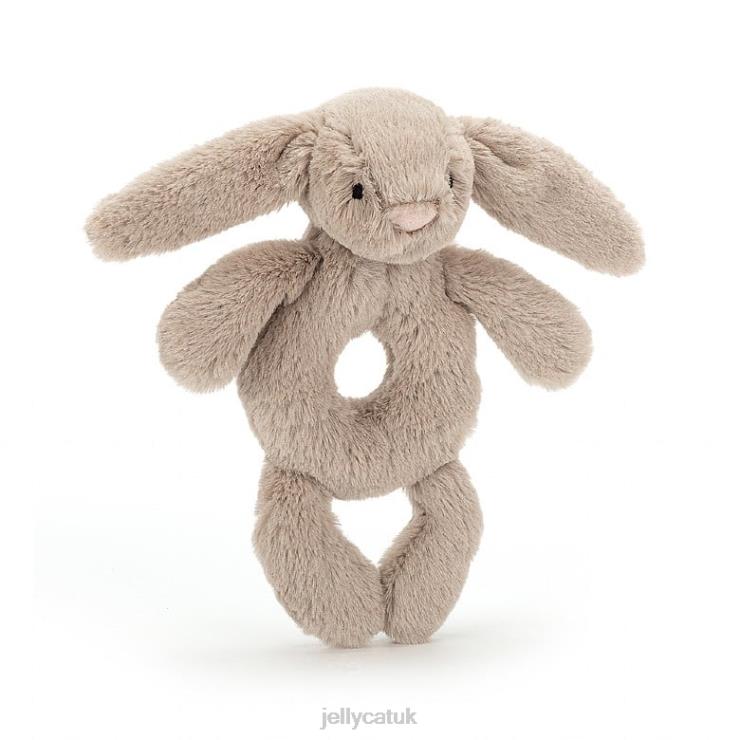 Jellycat Toy V248Z195 Bashful Bunny Ring Rattle Beige