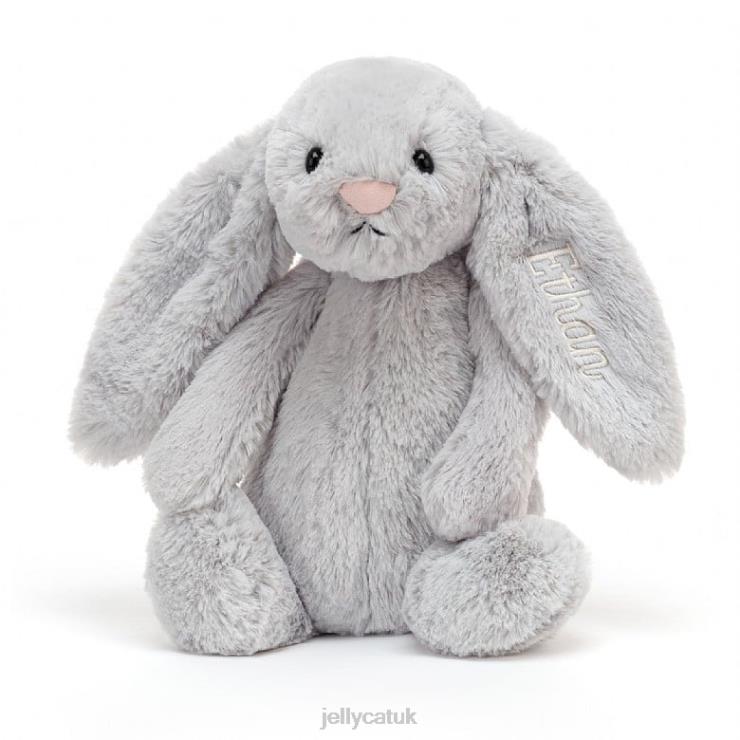 Jellycat Toy V248Z273 Personalised Bashful Bunny Medium Silver