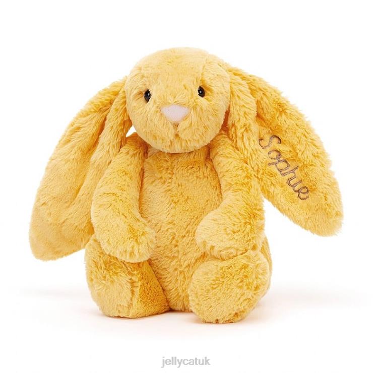 Jellycat Toy V248Z314 Personalised Bashful Bunny Medium Sunshine