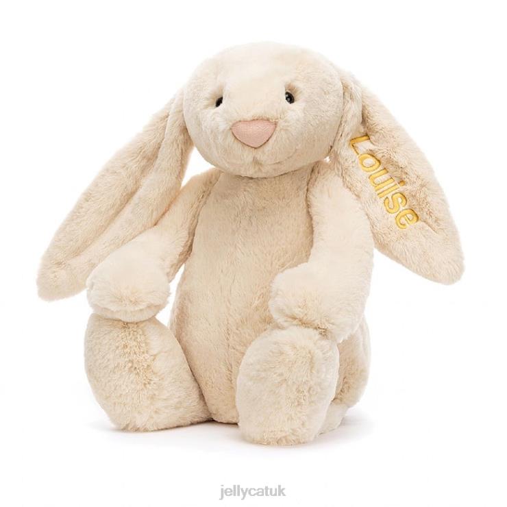 Jellycat Toy V248Z393 Personalised Bashful Luxe Bunny Willow Huge Beige