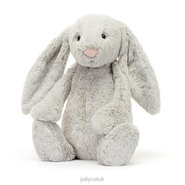 Jellycat Toy V248Z450 Personalised Bashful Bunny Huge Silver