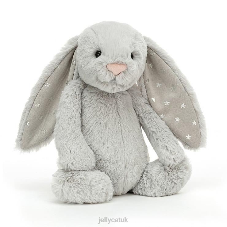 Jellycat Toy V248Z461 Bashful Shimmer Bunny Grey