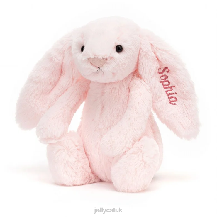 Jellycat Toy V248Z48 Personalised Bashful Pink Bunny Medium Baby Pink