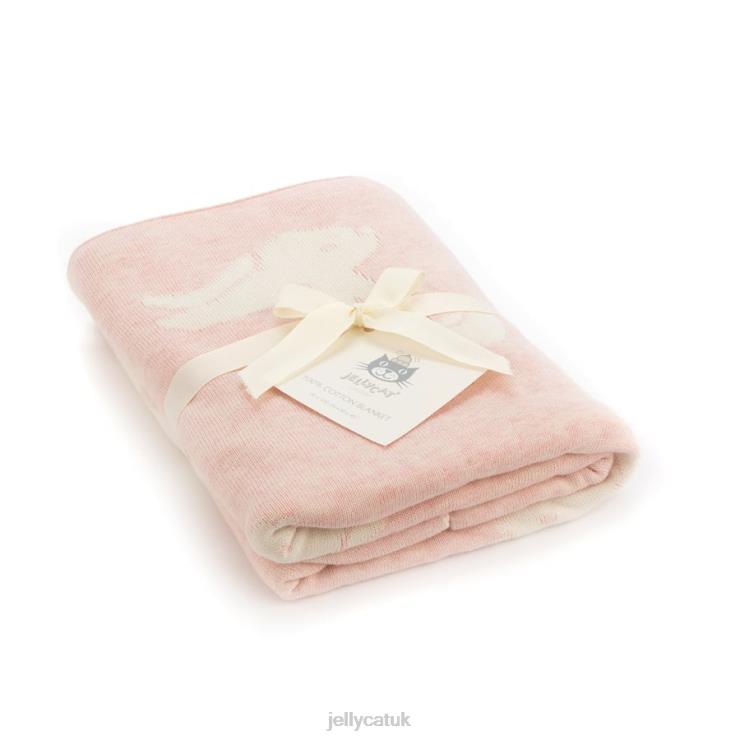 Jellycat Toy V248Z690 Bashful Bunny Blanket Pink