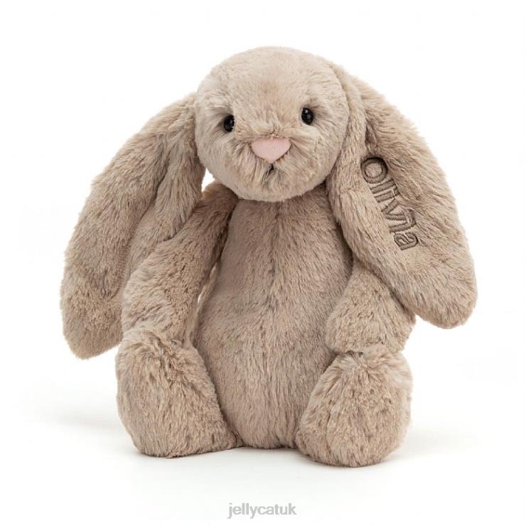 Jellycat Toy V248Z69 Personalised Bashful Bunny Medium Beige