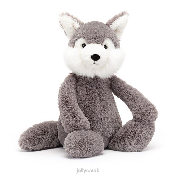 Jellycat Toy V248Z179 Bashful Wolf Grey and White