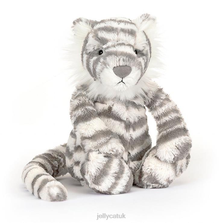 Jellycat Toy V248Z609 Bashful Snow Tiger Grey and White