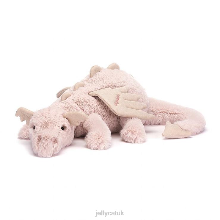 Jellycat Toy V248Z523 Personalised Rose Dragon Huge Pink