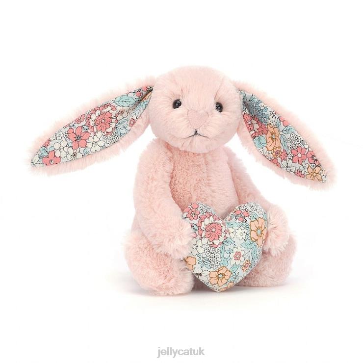 Jellycat Toy V248Z337 Blossom Heart Blush Bunny Peach